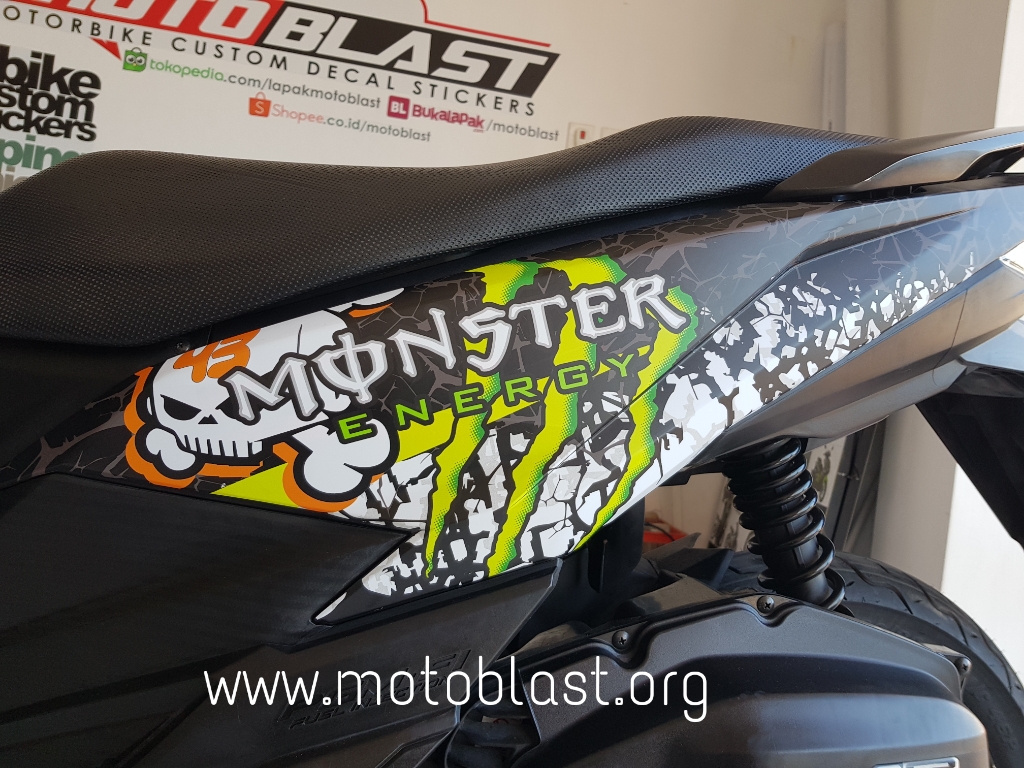 Vario 125 Esp Modifikasi. Aplikasi Striping fullbody untuk Vario 125 Esp tema Kenblock Drift