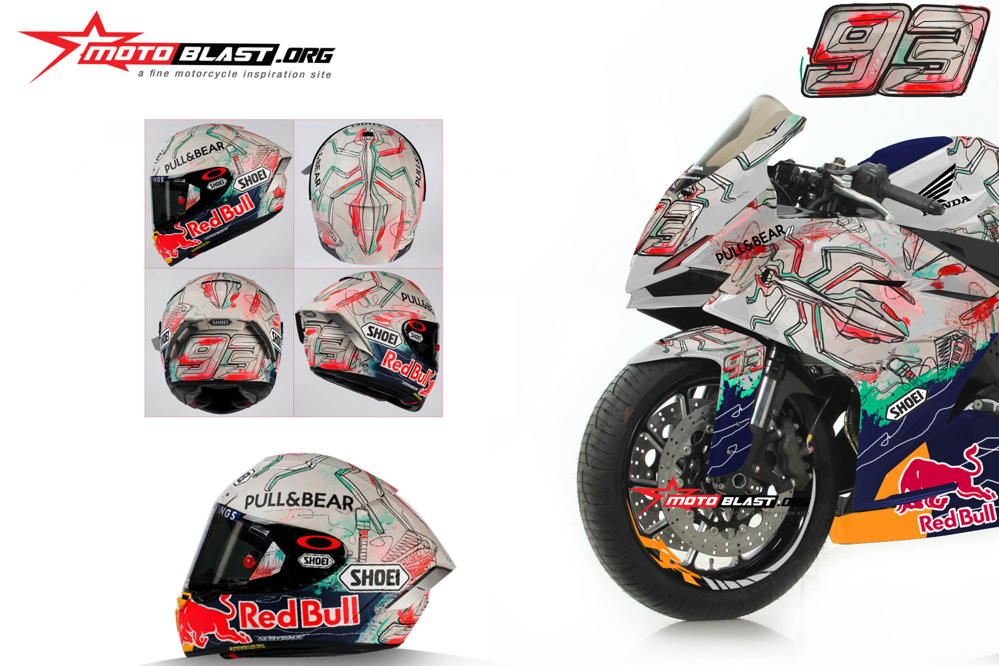 Cbr250rr Modifikasi Motogp. Modifikasi Striping Honda CBR250RR livery Shoei MM93 Motogp