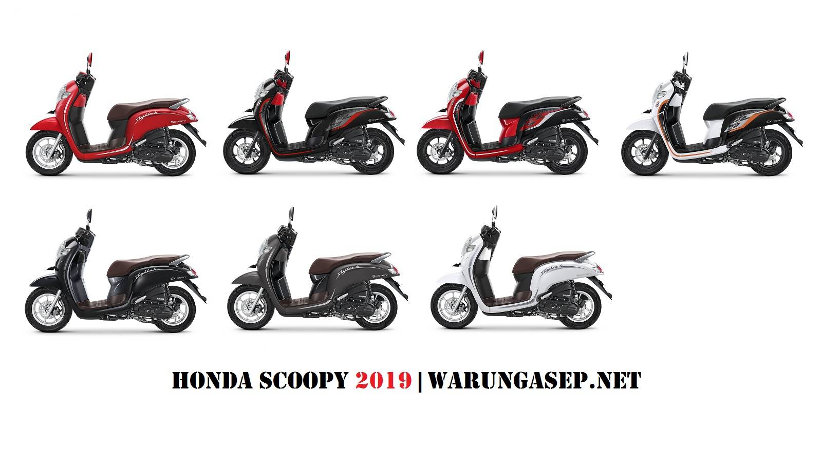 Berapa Honda Scoopy Tahun 2019. Honda Scoopy 2019 Hadir dengan 7 Varian Warna dan Striping