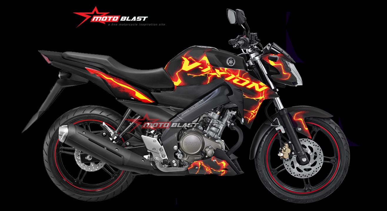Modifikasi Yamaha New Vixion Warna Hitam. Modifikasi Yamaha New Vixion Advance Black Fire