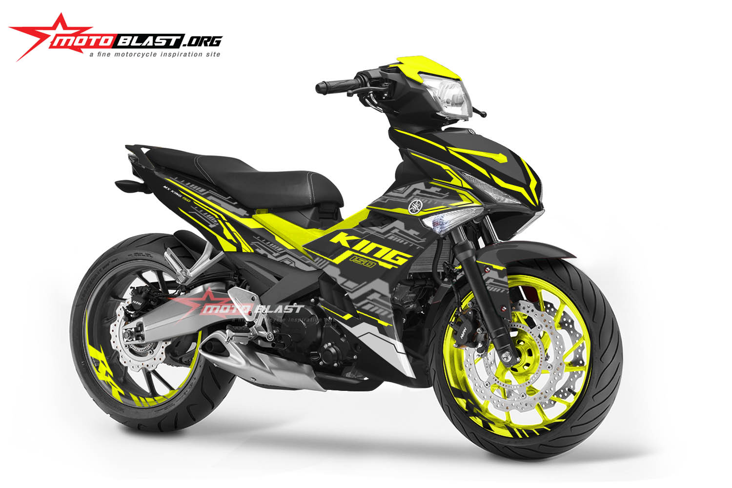 Modifikasi Mx King Warna Kuning. Modifikasi Yamaha MX King Black HITECH