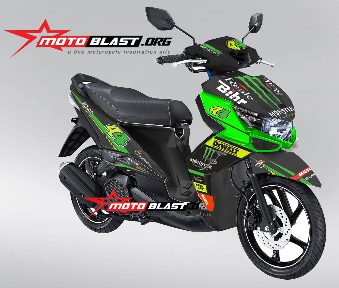 Modifikasi Xeon Gt 125 Hitam. Modifikasi motor matic terbaru Xeon GT125 Eagle Eyes Monster