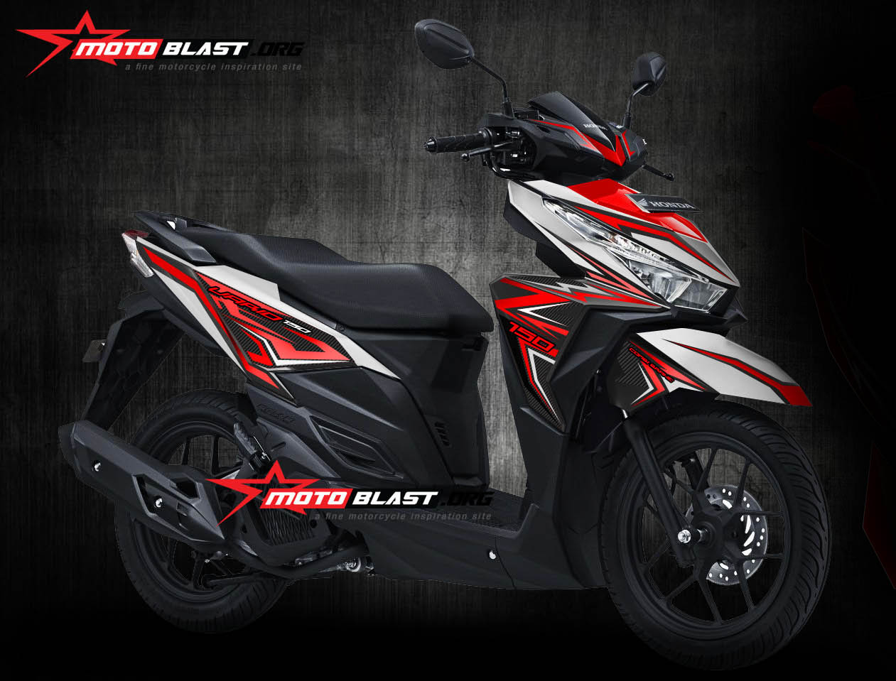 Modif Motor Vario 150 Warna Putih. Modifikasi Motor Matic terbaru Striping Honda Vario 150/125 Esp
