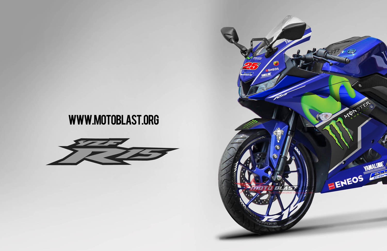 R15 Modif Motogp. Modifikasi Striping All New yamaha R15 Blue Movistar Motogp 2017