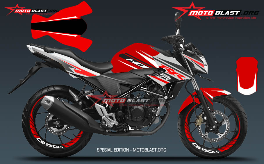 Cb150r Modif Hedon. Modifikasi striping Honda new CB150R Red