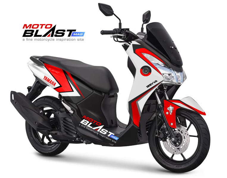 Modif Lexi Merah. Yamaha Lexy 125 Putih merah