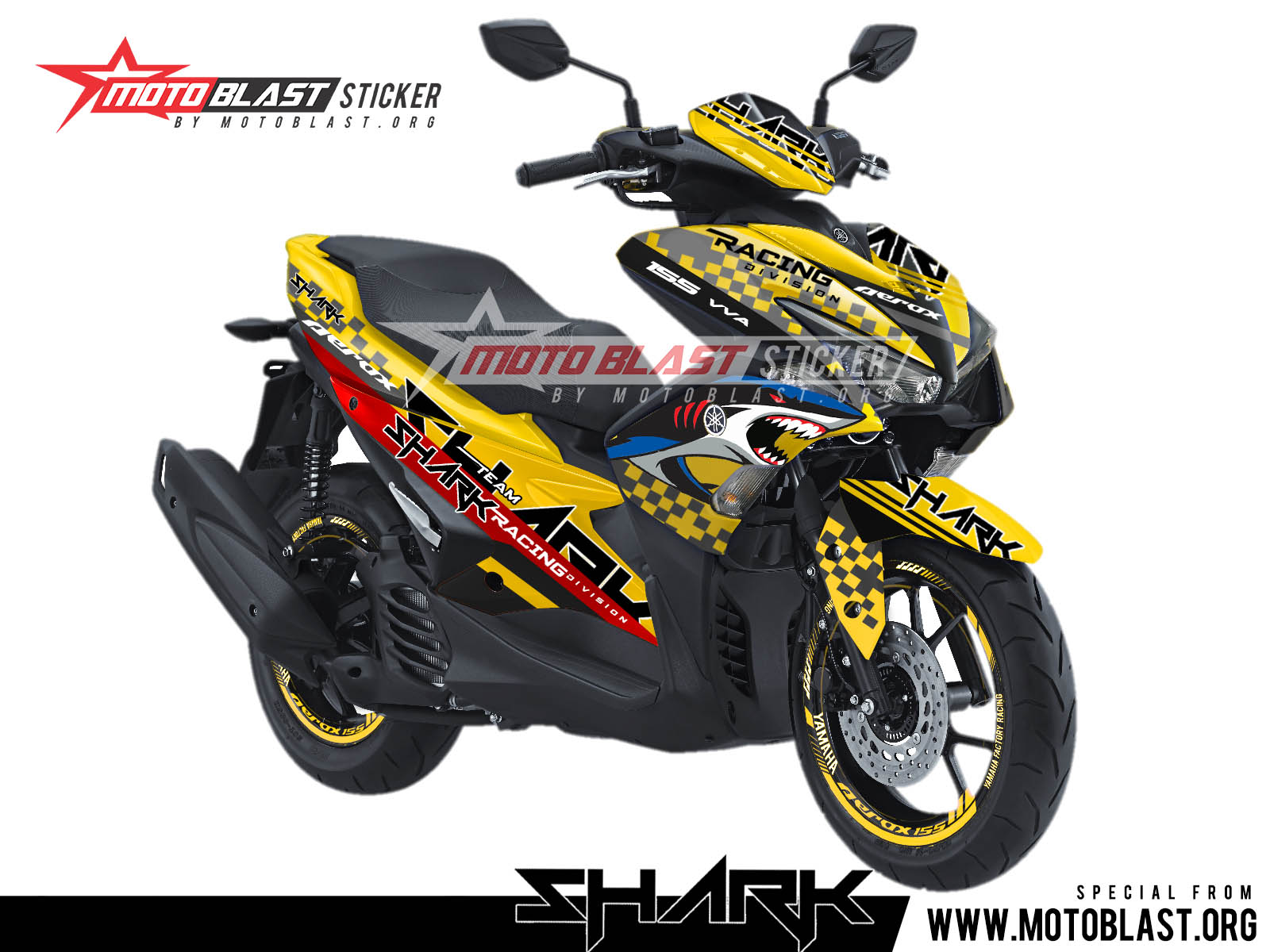 Modifikasi Aerox Warna Kuning. Modifikasi striping Yamaha Aerox 155 kuning