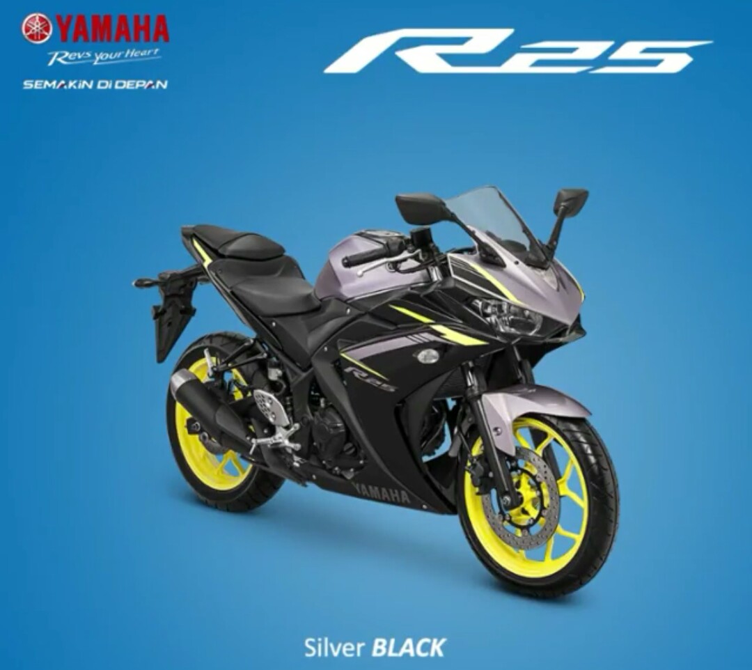 Velg Ninja 250 Hijau Stabilo. 4 Pilihan Warna Yamaha YZF-R25 2018, Ada Silver Black Velg
