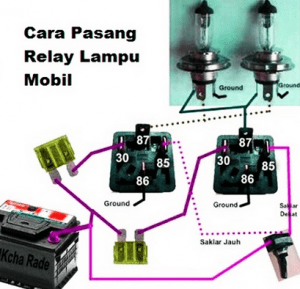 Cara Pasang Relay Lampu Tambahan Motor. Cara Pasang 1 Relay Lampu Motor