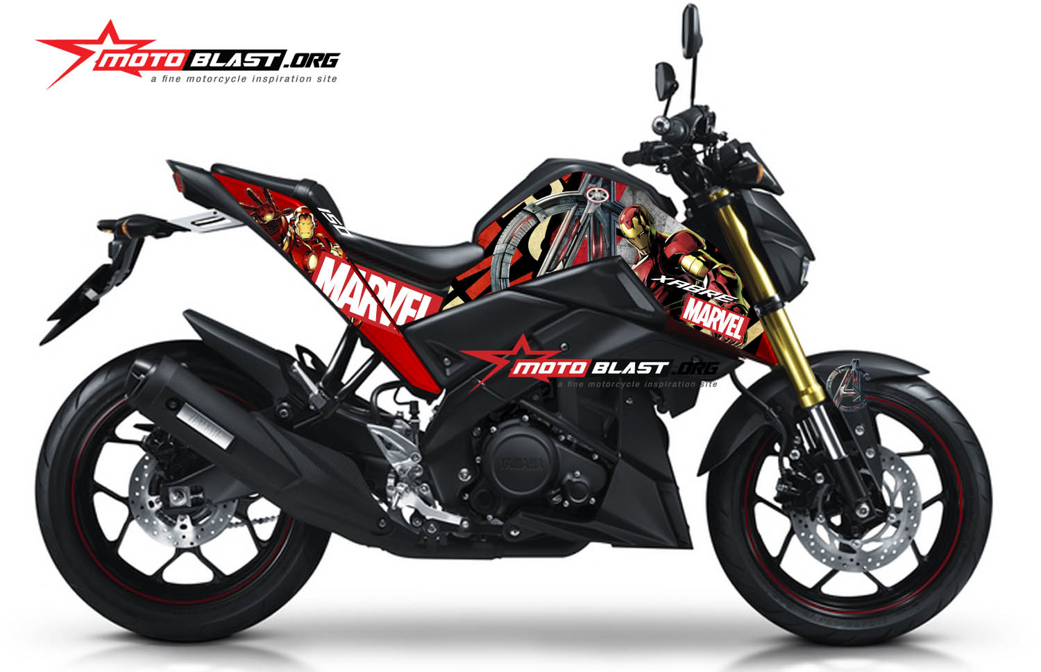 Motor Xabre Modif. Modifikasi striping motor sangar Xabre 150 Red