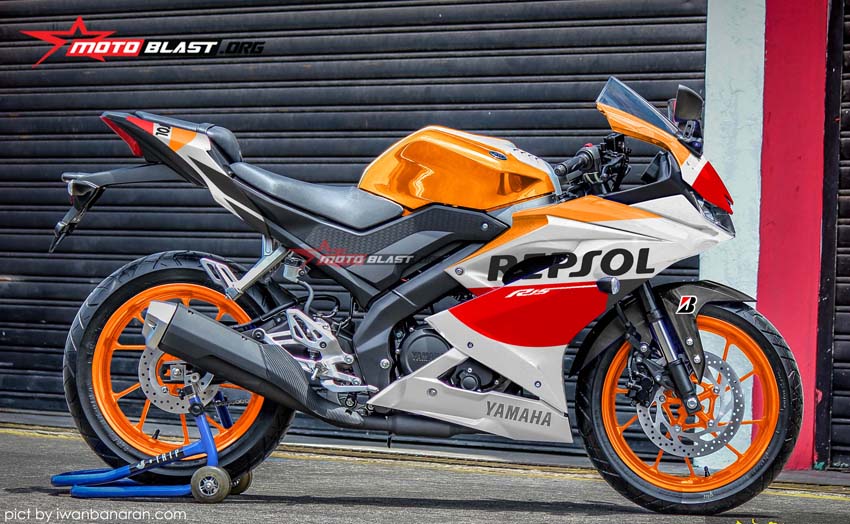 R15 Modif Motogp. Hot Modifikasi Striping All New Yamaha R15 ala Repsol Motogp