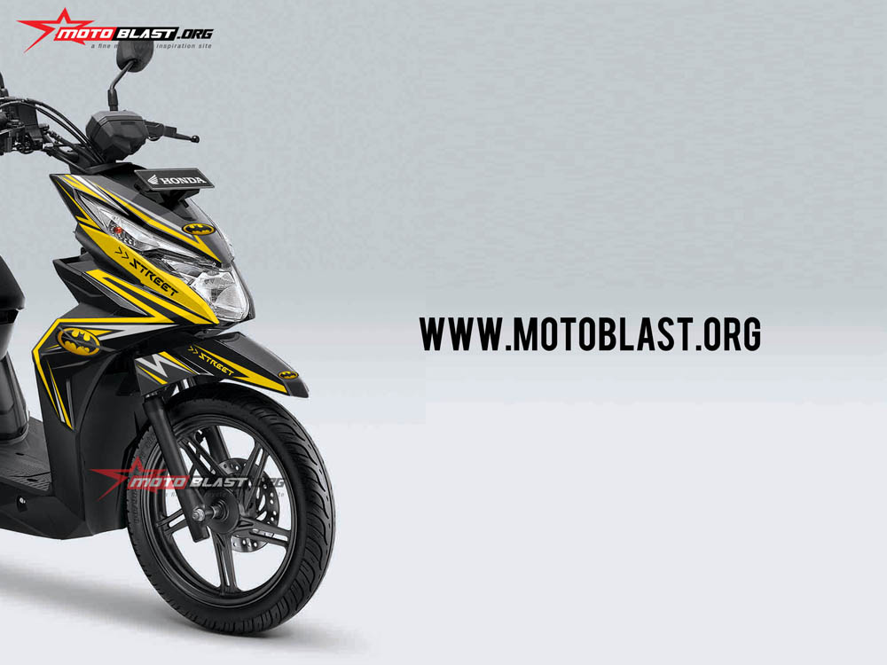 Modifikasi Beat Street 2018. Modifikasi striping Honda Beat Street Black Livery Batman