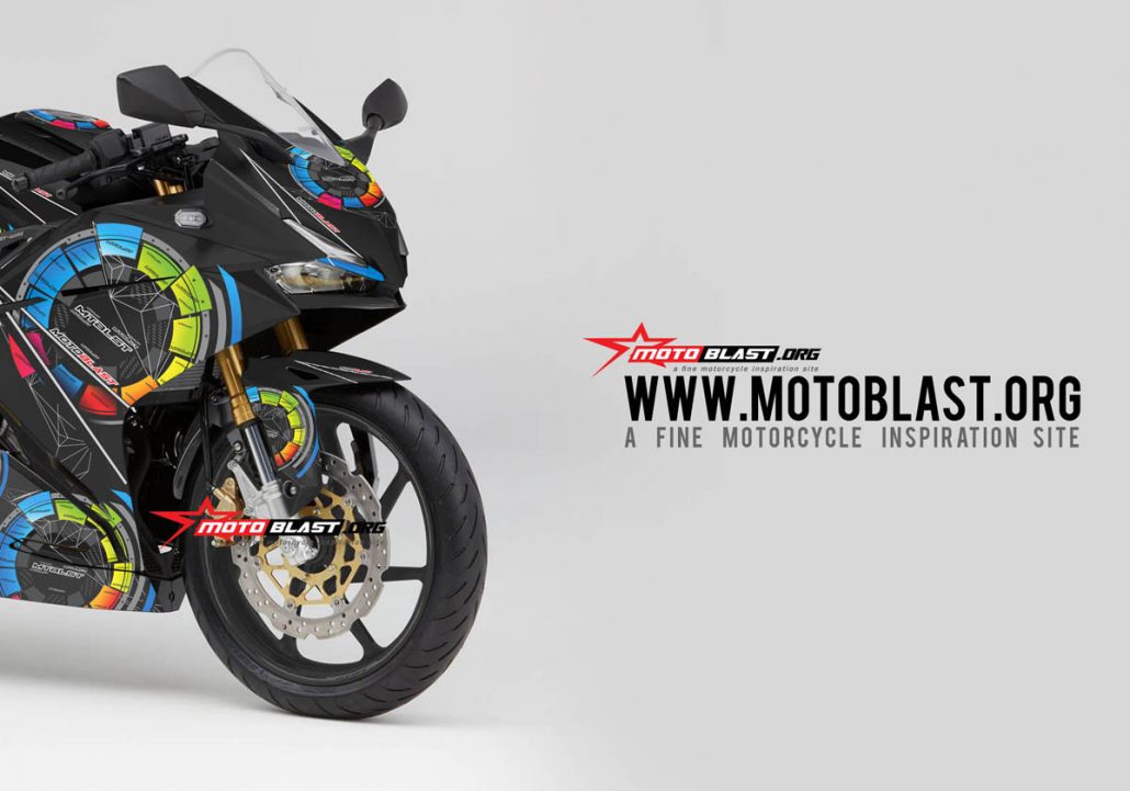 Modifikasi Cbr250rr Hitam. Modifikasi Striping Honda CBR250RR Black Rainbow Tech Livery