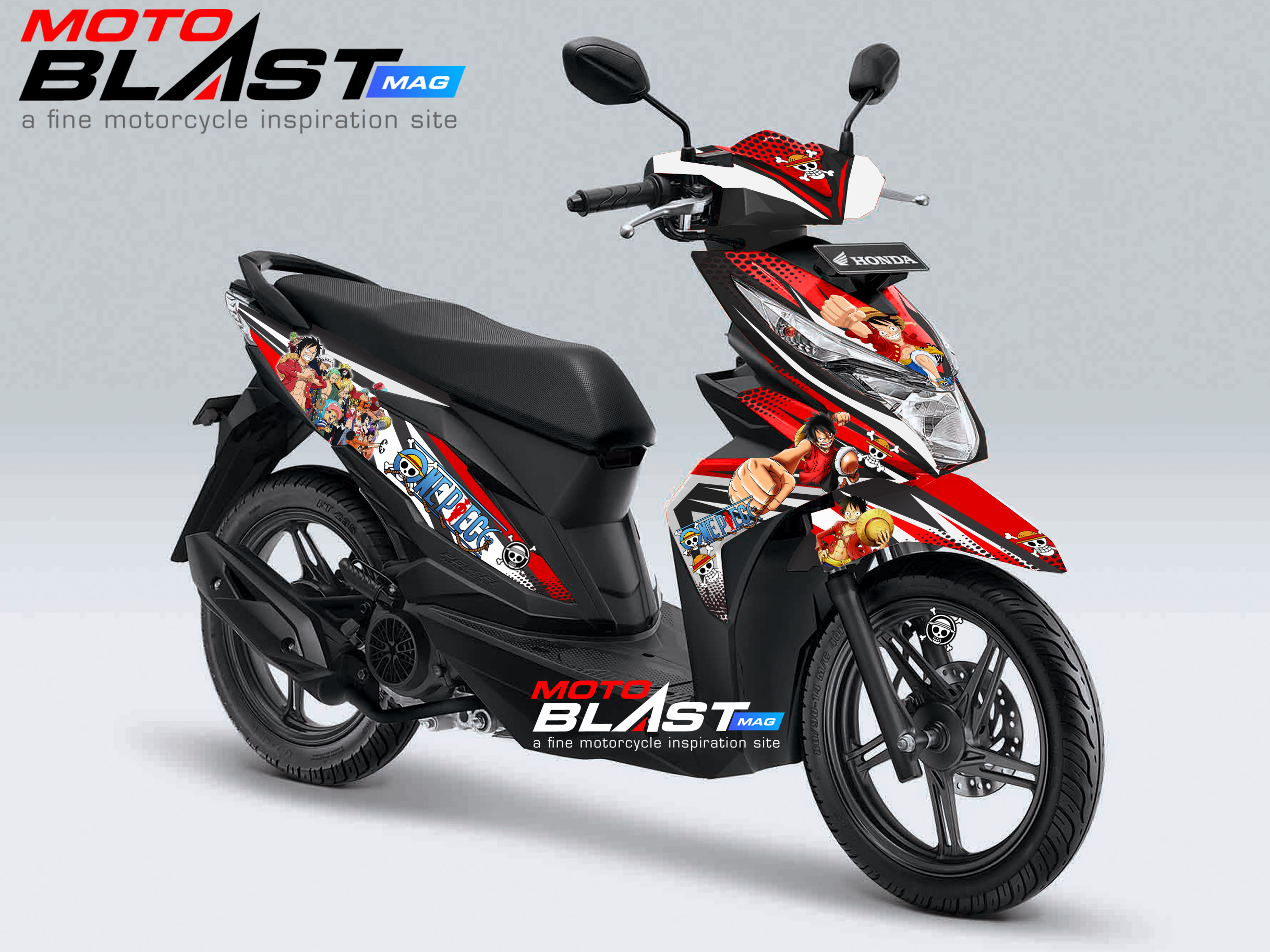 Beat Esp Modifikasi. Modifikasi striping Honda beAT Esp One piece