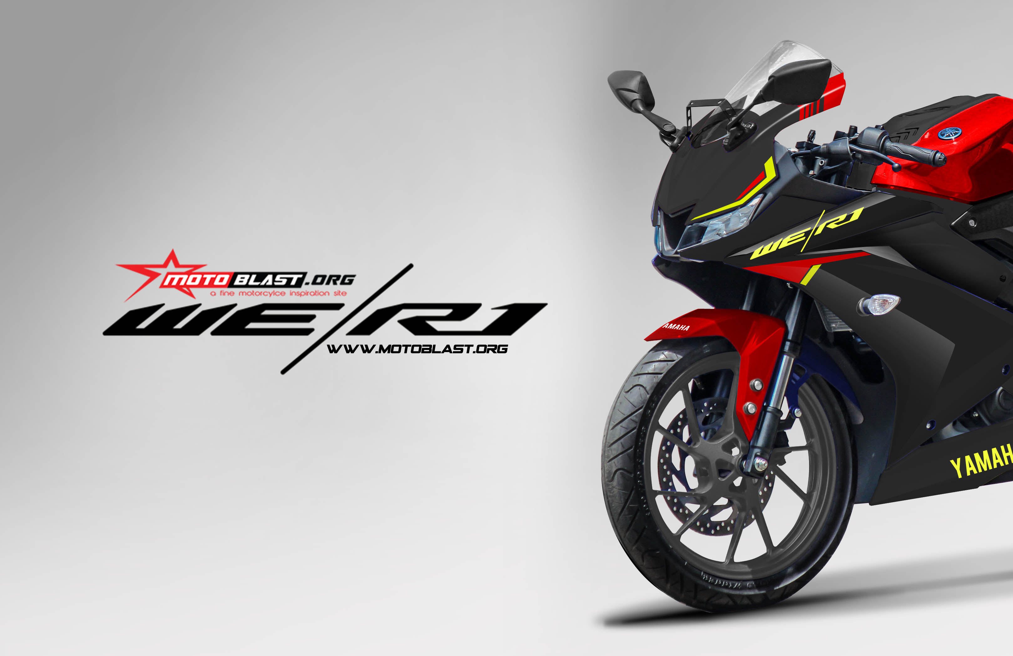 R15 V3 Warna Merah. Modifikasi Striping Yamaha R15 V3 Red to Black