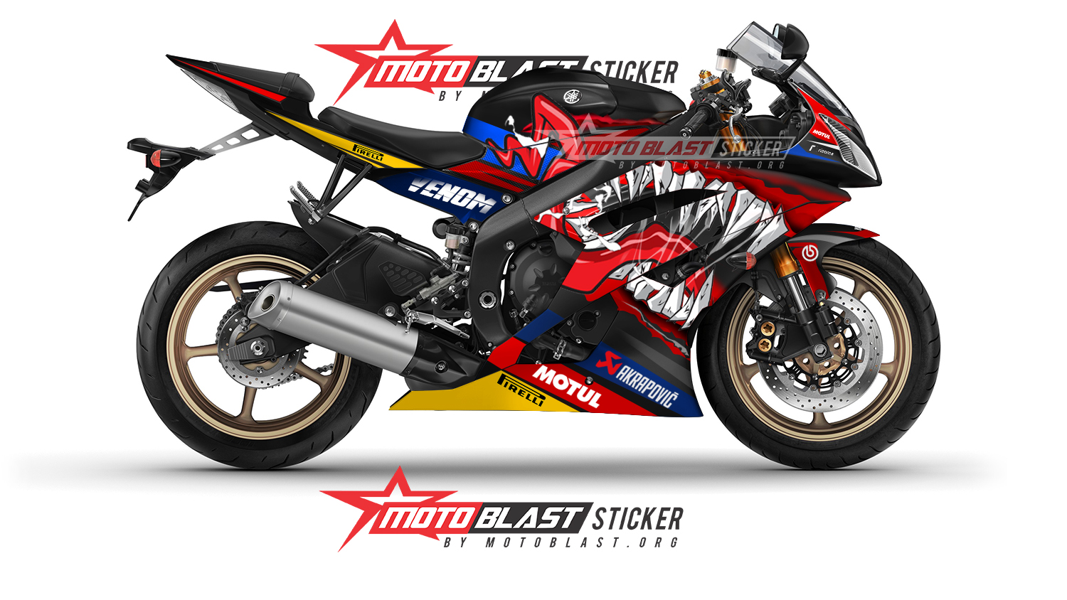 Modifikasi Yamaha R6. Modifikasi striping Yamaha R6 Venom hjc motoblast