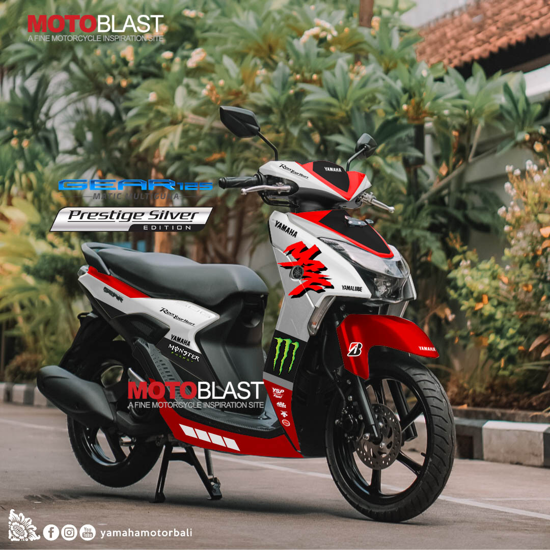 Modifikasi Mio Gear. Modifikasi striping Yamaha Mio GEAR 125 tema 20th Anniversary