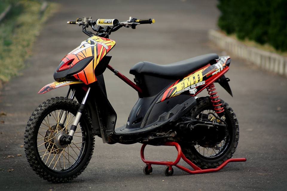 Rangka Trail Matic. GaLery foto : Modifikasi motor Matic Trail – viwimoto.com