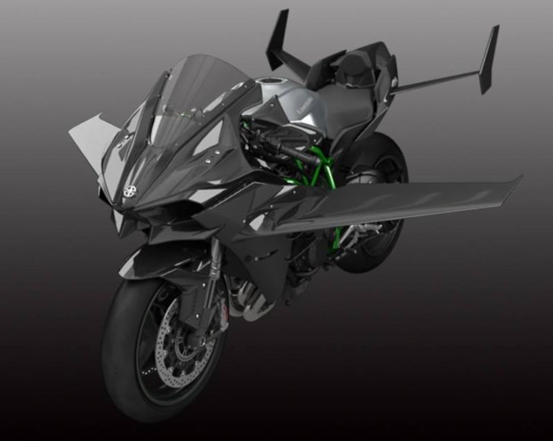 Gambar Kawasaki H2r. Kawasaki H2R Gunakan Sayap Layaknya Pesawat Terbang