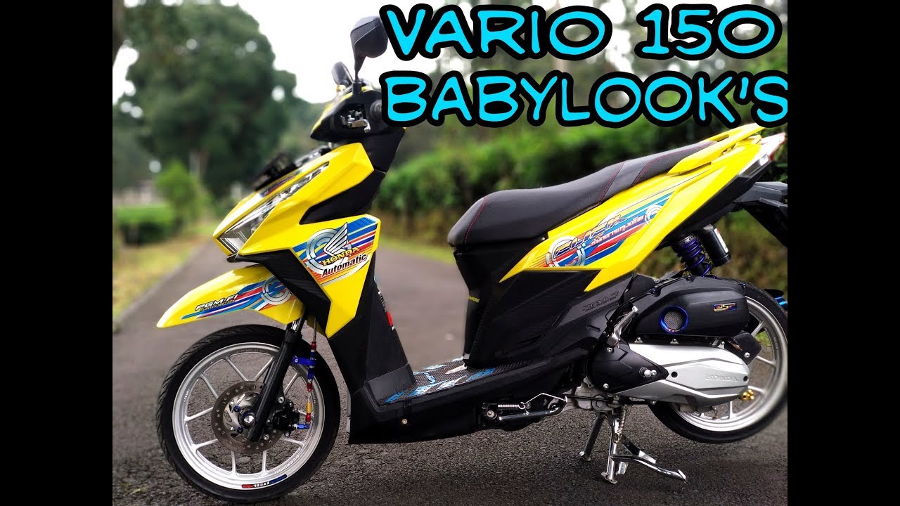 Modifikasi Vario 150 Babylook. Modifikasi Vario 150 Babylook, Roda Motor Terlihat Gambot