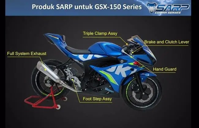 Knalpot Sarp Gsx R150. Harga dan Keunggulan Enam Aksesori SARP Cobra Suzuki GSX