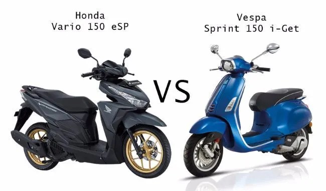 Kelebihan Dan Kekurangan Vespa Sprint 150 I-get. Membandingkan Honda Vario 150 vs Vespa Sprint 150 I-Get
