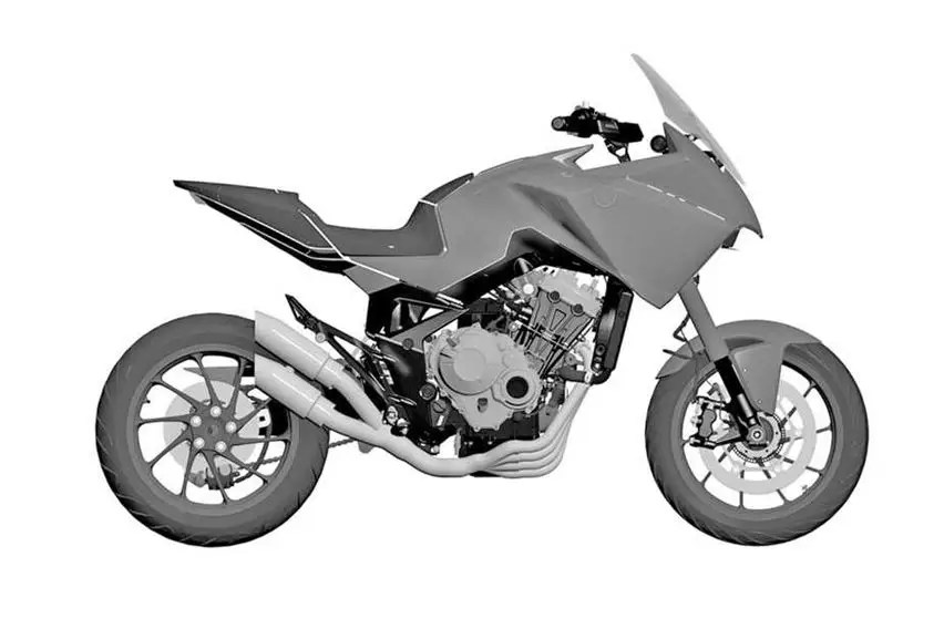 Sketsa Motor Beat. Terekspos, Sketsa Motor Adventure Honda Bermesin Empat Silinder