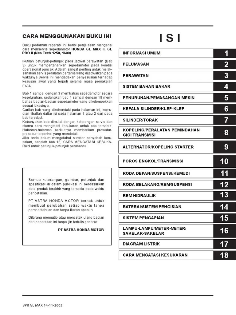 Pengapian Gl Max. Buku Pedoman Reparasi GL-Max PDF