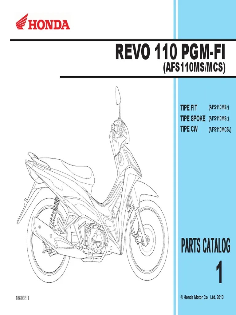 Katalog Revo Fi. Katalog Suku Cadang New Honda Revo FI