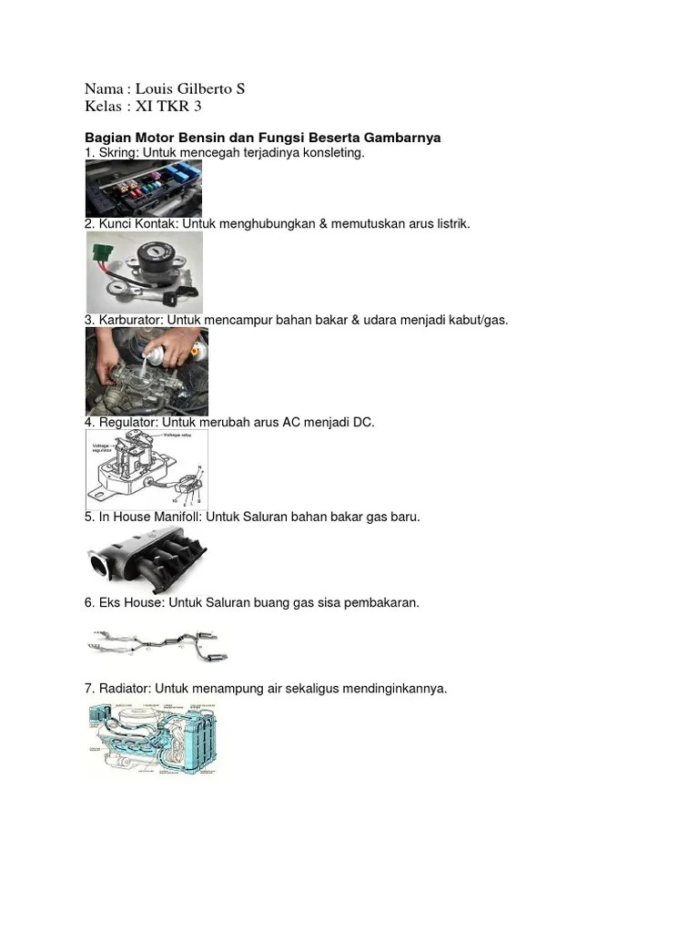 Nama Komponen Mobil. 100 Komponen Mobil