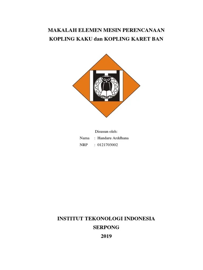 Kopling Karet Ban. Perencanaan Kopling Kaku Dan Kopling Karet Ban