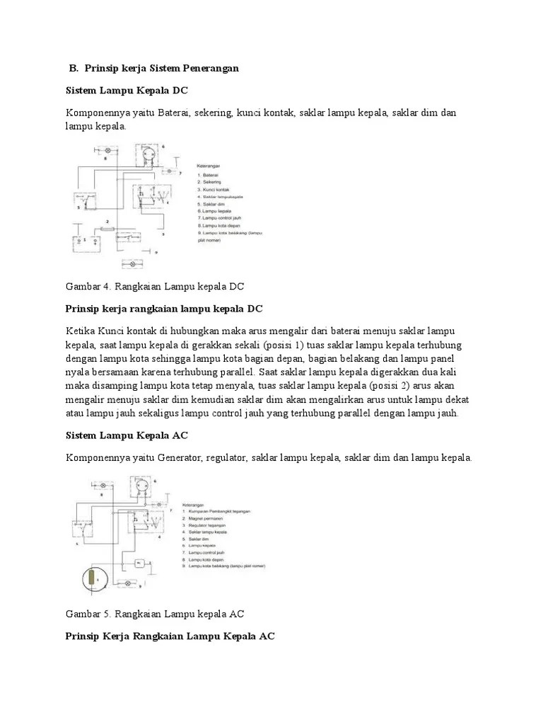Cara Kerja Lampu Kepala Ac. 1.1prinsip Kerja Sistem Penerangan 2