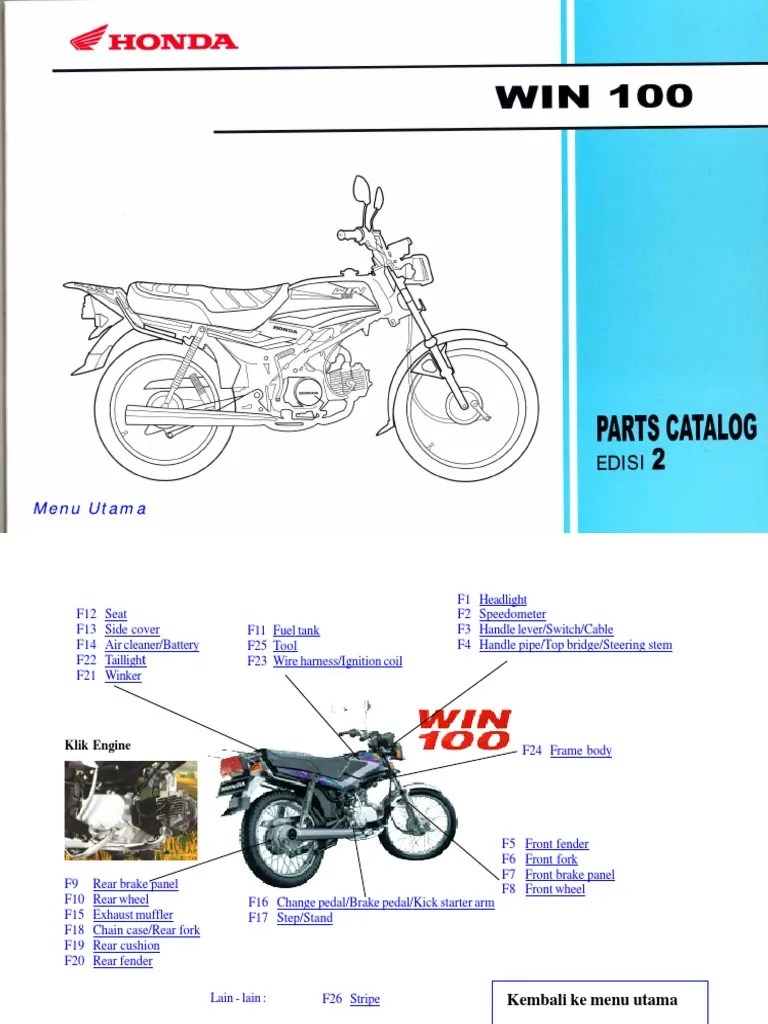 Katalog Kopling Honda Win. Parts Catalog Honda Win 100