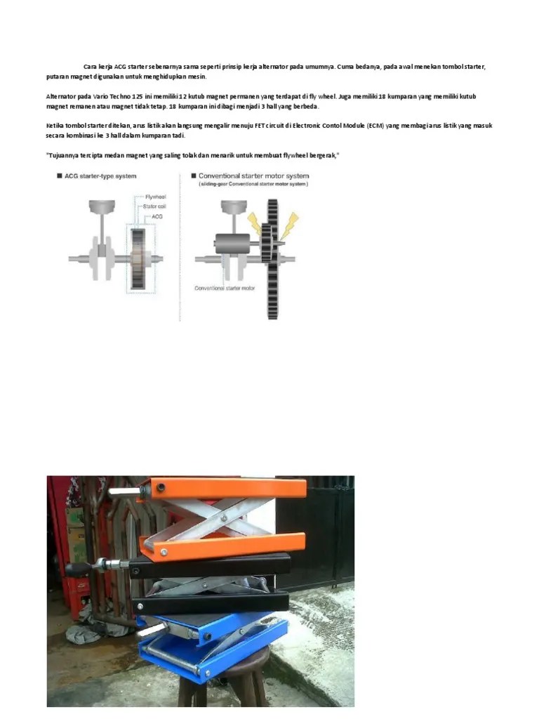 Cara Kerja Acg Starter. Cara Kerja ACG Starter Sebenarnya Sama Seperti Prinsip Kerja