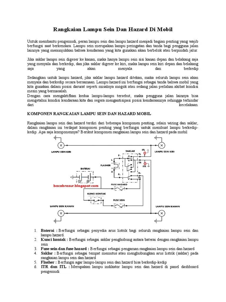 Gambar Lampu Hazard. Rangkaian Lampu Sein Dan Hazard Di Mobi1