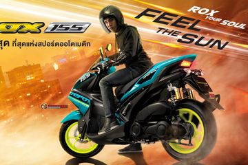Aerox Hitam Hijau. Kerennya Warna Baru Yamaha Aerox 155 Thailand, Ada Hijau