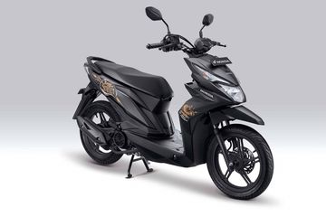 Warna Hitam Doff. Honda BeAT Street Punya Grafis Desain Baru, Menempel di Warna