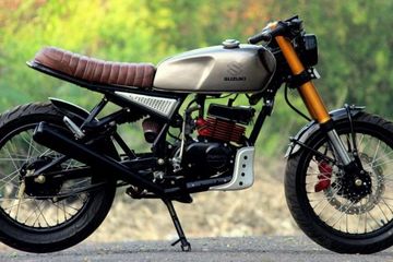 Modifikasi Suzuki Shogun 125. Mantap Bener... Suzuki Shogun Berubah Jadi Cafe Racer Sangar