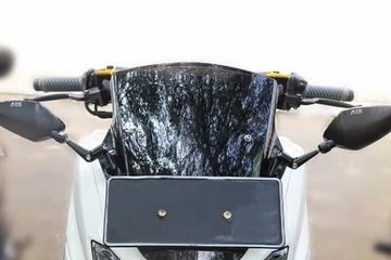 Modif Spion Nmax. Bikin Spion Yamaha NMAX Lawas Pindah ke Windshield, Modalnya