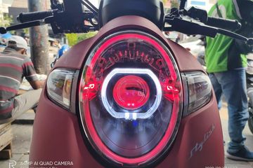 Modif Lampu Scoopy 2021. Headlamp Honda Scoopy Makin Keren, Pasang Projie yang Bisa