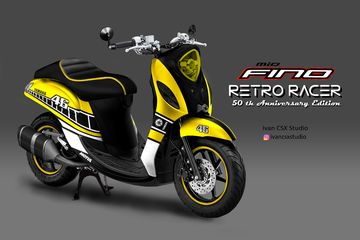 Fino Grande Modif. Fino 125 Pakai Livery MotoGP, Pelek Jadi 12 Inci, Buntut Sporty