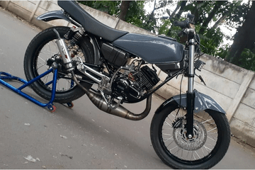 Rx King Modif Shock Depan Byson. Sokbreker Byson Fullset Nemplok di Yamaha RX-King, Begini