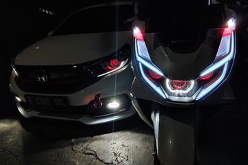 Cara Agar Lampu Nmax Lebih Terang. Lampu PCX 160 Lebih Terang, Tanam 3 Projector LED, Begini