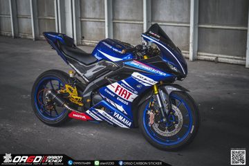 Modifikasi R15 V2 Warna Biru. Yamaha R15 V3 Makin Sporty, Bodi Dibalut Serat Karbon Tambah