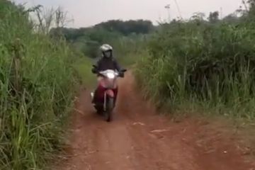Modifikasi Supra X 125 Trail. Bikin Tersipu, Honda Supra X Lawas Bisa Kalahkan Motor Trail di