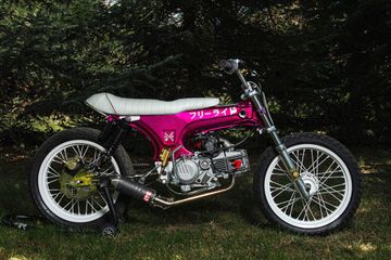 Harga Mesin Daytona 190cc. Honda Dax Jadi Flat Tracker, Bermesin Daytona 190cc, Kakinya