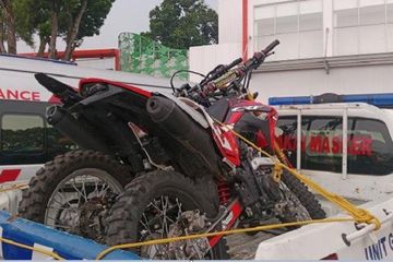 Mobil Bawa Motor Trail. Dua Motor Trail Dibawa WNA Ugal-ugalan di Puncak Bogor