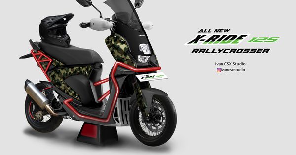 Tubular X Ride. Yamaha X-Ride Pakai Ban Supermoto, Crash Bar Menjalar