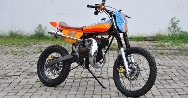Yamaha Rx King Modifikasi Trail. Yamaha RX-S Sasis Dipangkas Daleman Mesin RX King, Jadi