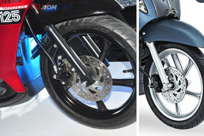 Yamaha X Ride Modif Ban Besar. Bukan Cuma Ban Lebar, Sokbreker Depan New Yamaha Fino 125